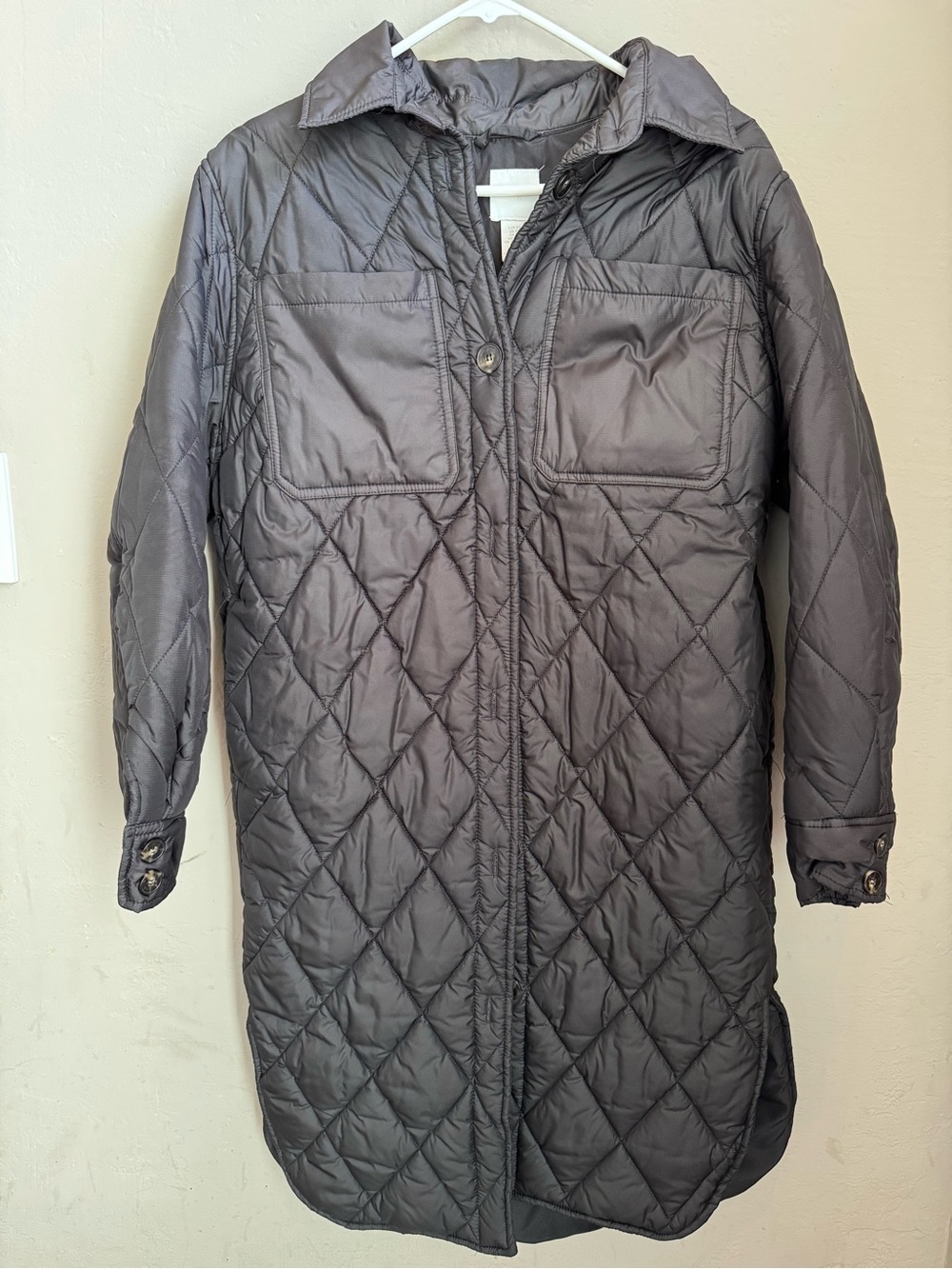 H&M Black Quilted Long Puffer Coat